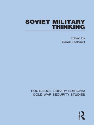 cover image of Soviet Military Thinking